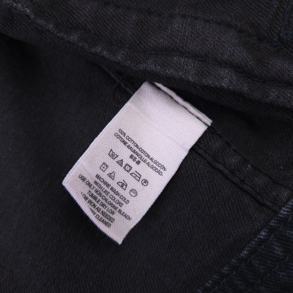 Free People Denim Jacket Womens XS Hoodie Vest Black Gray Biker Moto Button Up - Picture 9 of 12